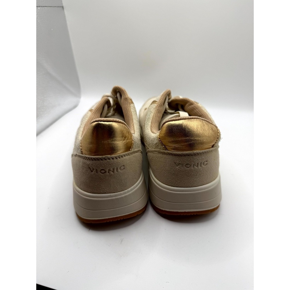 Vionic Nova Women's 8 Sneakers Off White Suede Low Top Lace Up Casual Shoes - Picture 3 of 9